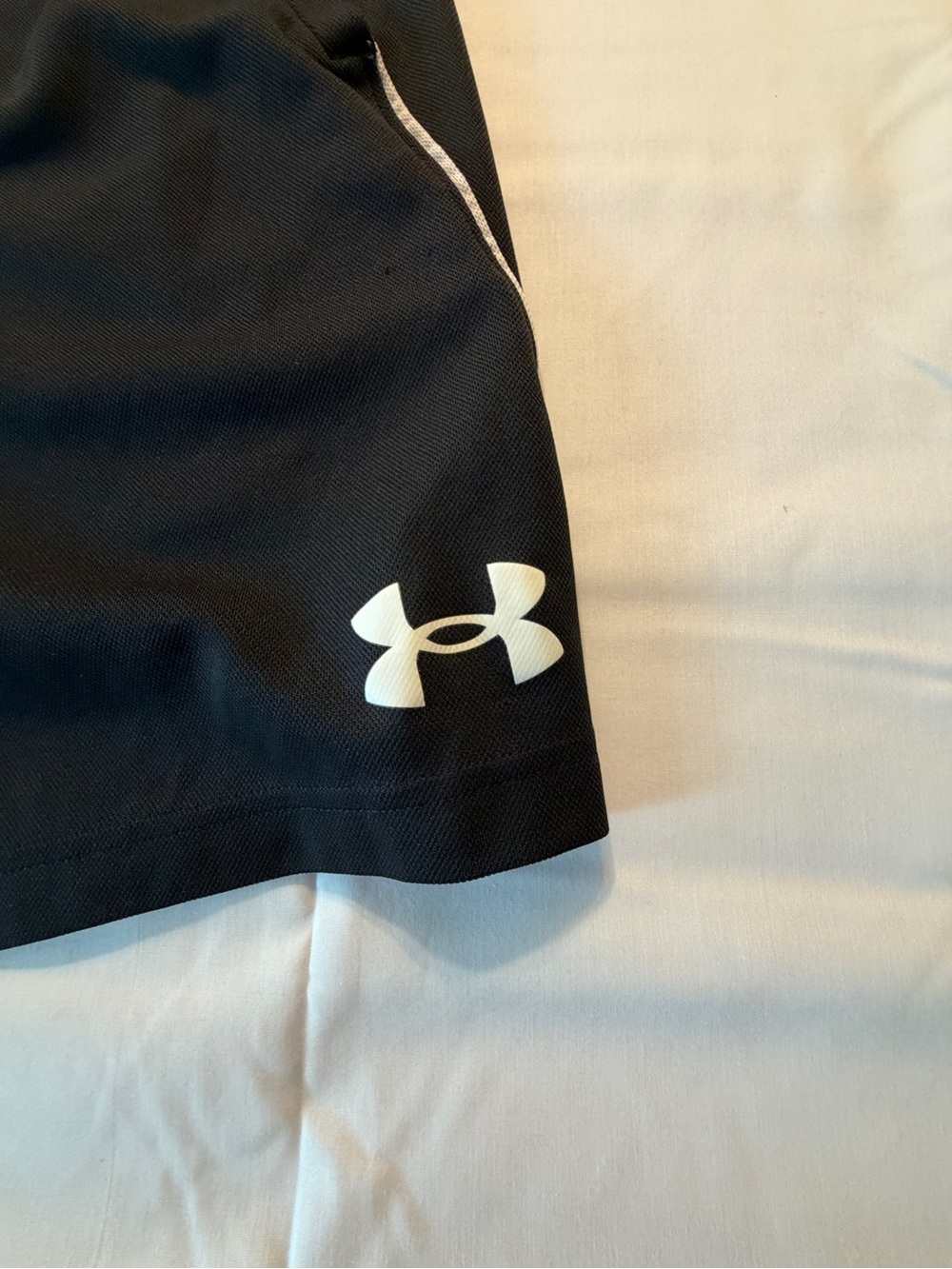 Under Armour Black Men's Athletic Shorts with White Logo